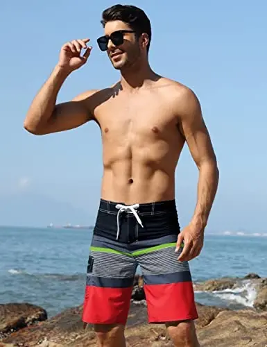 ninovino Men's Sportwear Swim Trunks Quick Dry Board Shorts with Lining - 5