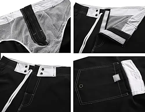 ninovino Men's Sportwear Swim Trunks Quick Dry Board Shorts with Lining - 5