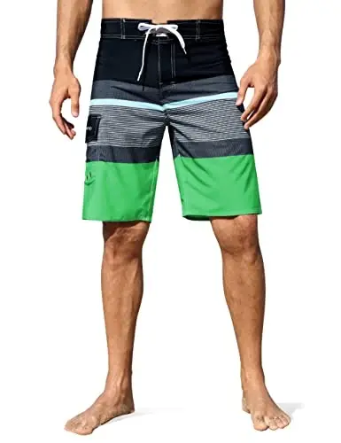 ninovino Men's Sportwear Swim Trunks Quick Dry Board Shorts with Lining 