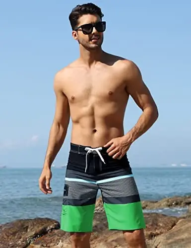 ninovino Men's Sportwear Swim Trunks Quick Dry Board Shorts with Lining - 4