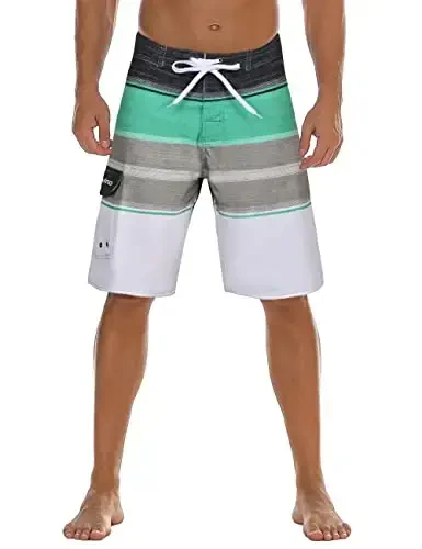 ninovino Men's Sportwear Swim Trunks Quick Dry Board Shorts with Lining 