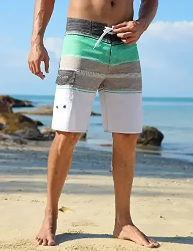 ninovino Men's Sportwear Swim Trunks Quick Dry Board Shorts with Lining - 3