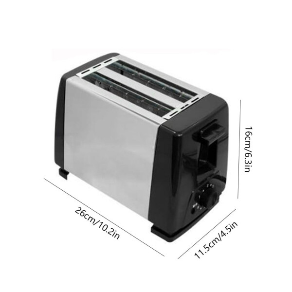 Niovtt 2 Slices Bread Baking Oven Stainless Steel for Bread Bagel Waffle (EU) - 3