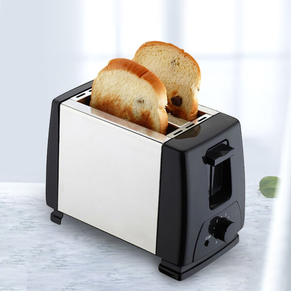 Niovtt 2 Slices Bread Baking Oven Stainless Steel for Bread Bagel Waffle (EU) - 4