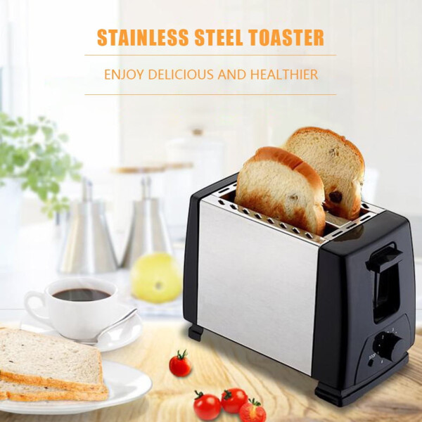 Niovtt 2 Slices Bread Baking Oven Stainless Steel for Bread Bagel Waffle (EU) - 5