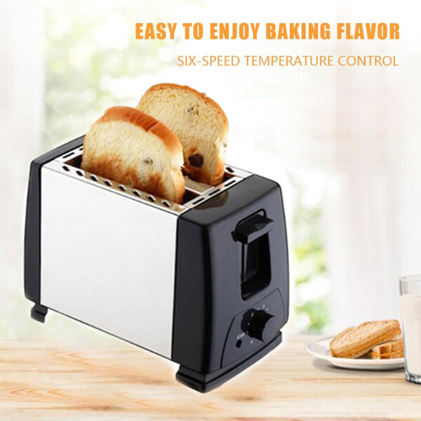 Niovtt 2 Slices Bread Baking Oven Stainless Steel for Bread Bagel Waffle (EU) - 8