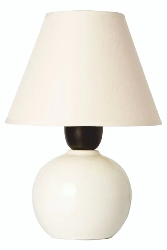 Nisa Luce 12 Lik Top Abajur Küçük Seramik - Beyaz / Krem - 4