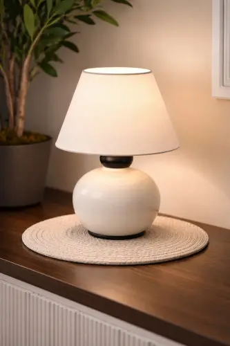 Nisa Luce 12 Piece Ball Lamp Shade Small Ceramic - White / Cream - 5