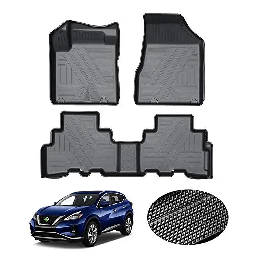 Nissan Murano 2015-2024 için KUST Paspasları, Her Hava Koşuluna Dayanıklı TPE Araba Paspası, Ağır Hizmet Tipi 2 Sıralı Ön ve Arka Aksesuarları 