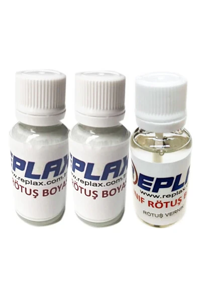 Nissan Qashqai Pearl White Touch-Up Paint Code Qab 2 Coats (2 Bottles) + Varnish - REPLAX