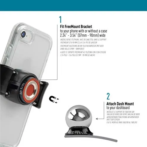 Nite Ize Steelie Dash FreeMount Car Mount Kit - 3