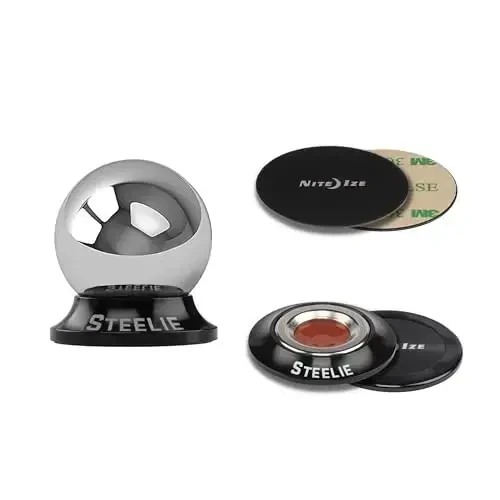 Nite Ize Steelie Orbiter Dash Kit - Magnitli Asboblar Paneli Telefon O'rnatgichi - Ishlatish Oson va Chidamli Mobil Telefon Avtomobil Ulagichi - 2