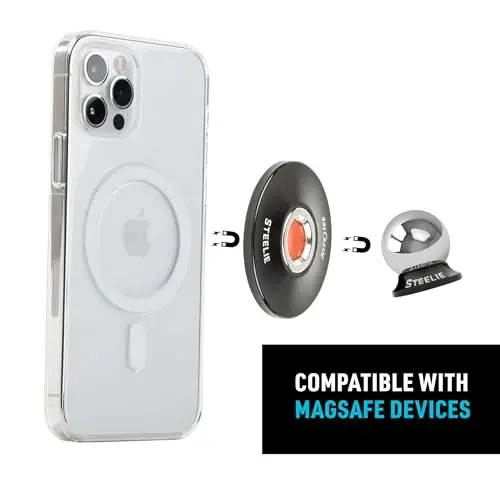 Nite Ize Steelie Orbiter Plus Dash Mount - Magnetic Phone Mount for Car Dashboards - Car Dashboard & Cell Phone Accessories - Neodymium Magnets - 2