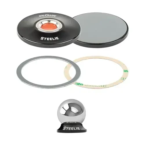 Nite Ize Steelie Orbiter Plus Dash Mount - Magnetic Phone Mount for Car Dashboards - Car Dashboard & Cell Phone Accessories - Neodymium Magnets - NITE IZE (1)