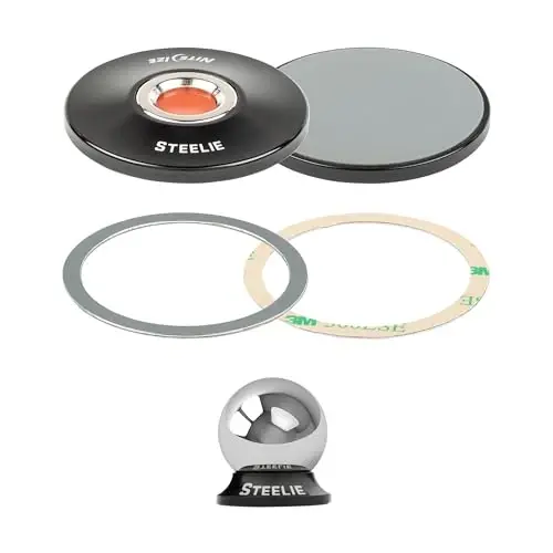 Nite Ize Steelie Orbiter Plus Dash Mount - Magnetic Phone Mount for Car Dashboards - Car Dashboard & Cell Phone Accessories - Neodymium Magnets - 1