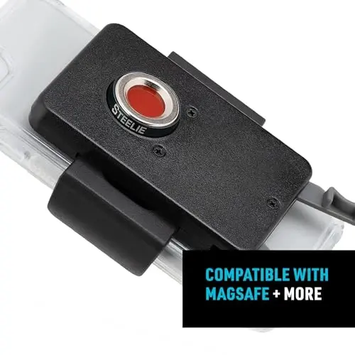 Nite Ize Steelie Squeeze Dash Kit - Magnetic Cell Phone Holder for Car Dashboard - Adjustable Phone Holder for Cars - Compatible with Apple MagSafe iPhones & Accessories - 5
