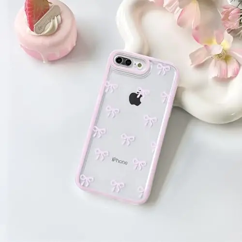 NITITOP iPhone 11 Pro uchun mos keladigan g'ilof Chiroyli tiniq bardoshli lenta bantli qizlar ayollar uchun yumshoq TPU shaffof to'liq kamera linzalari zarbga chidamli himoya telefon qopqog'i - pushti - NITITOP (1)