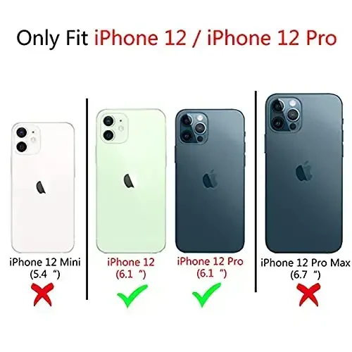 NITITOP iPhone 12/12 Pro uchun mos keladigan g'ilof Ayollar qizlar uchun yoqimli oyna kamon sevgi yurak naqshli lenta dizayni zarbaga chidamli kumush himoya telefon qopqog'i - och pushti kamon - 6