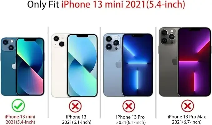 NITITOP iPhone 13 Mini uchun mos keladigan g'ilof Yoqimli tiniq chidamli lenta kamonchasi naqshli qizlar ayollar uchun yumshoq TPU shaffof to'liq kamera linzalari zarbga chidamli himoya telefon qopqog'i - sharob qizil - 5