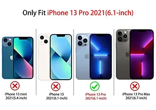 NITITOP Compatible with iPhone 13 Pro Case Cute Clear Durable Ribbon Bowknot Pattern for Girls Women Soft TPU Transparent Full Camera Lens Shockproof Protective Phone Cover - Blue 