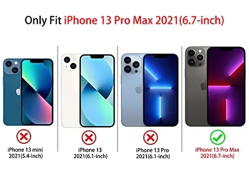NITITOP iPhone 13 Pro Max uchun mos keladigan g'ilof Chiroyli oyna kamon sevgi yurak naqshli ayollar qizlar uchun lenta dizayni zarbga chidamli kumush himoya telefon qopqog'i - Ochiq pushti kamon - 6