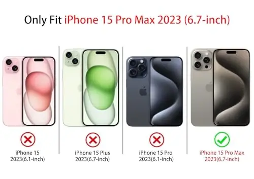 NITITOP iPhone 15 Pro Max uchun mos keladigan g'ilof, ayollar va qizlar uchun yoqimli oyna kamon sevgi yurak naqshli, lental dizayni, zarbaga chidamli kumush himoya telefon qopqog'i - och pushti kamon - 6
