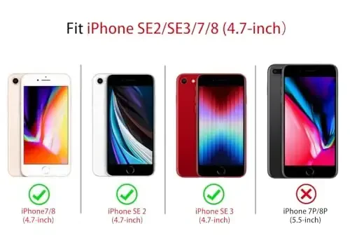 NITITOP iPhone SE 2020 / SE 2022/7 / 8 uchun mos keladigan g'ilof Chiroyli shaffof lenta kamon naqshli qizlar ayollar uchun yumshoq TPU shaffof to'liq kamera linzalari zarbga chidamli himoya telefon qopqog'i - pushti - 6