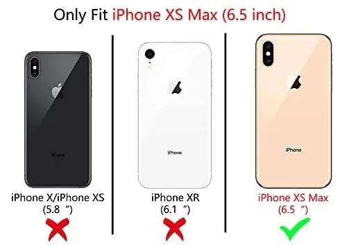 NITITOP Compatible with iPhone Xs Max Case Cute Clear Durable Ribbon Bowknot Pattern for Girls Women Soft TPU Transparent Full Camera Lens Shockproof Protective Phone Cover - Pink - 10