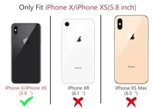 NITITOP iPhone X/XS uchun mos keladigan g'ilof Qizlar ayollar uchun chiroyli tiniq chidamli lenta kamon naqshli Yumshoq TPU shaffof to'liq kamera linzalari zarbga chidamli himoya telefon qopqog'i - och qizil - 5