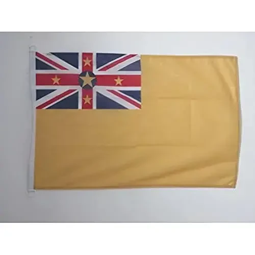 Niue NAUTICAL Flag 18'' x 12'' - Niuean flags 30 x 45 cm. - Banner 12x18 in for boat - AZ FLAG 