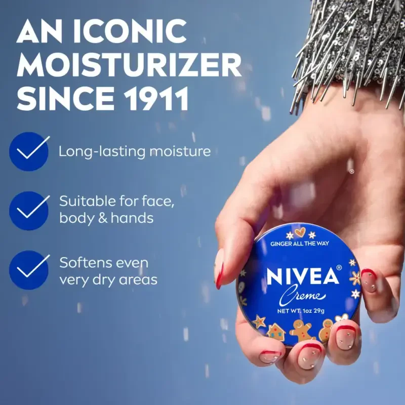 NIVEA Creme Body, Face and Hand Moisturizing Cream, 1 Oz Tin - 3
