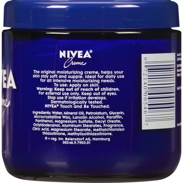 NIVEA Creme Body, Face and Hand Moisturizing Cream, 13.5 Oz Jar - 25