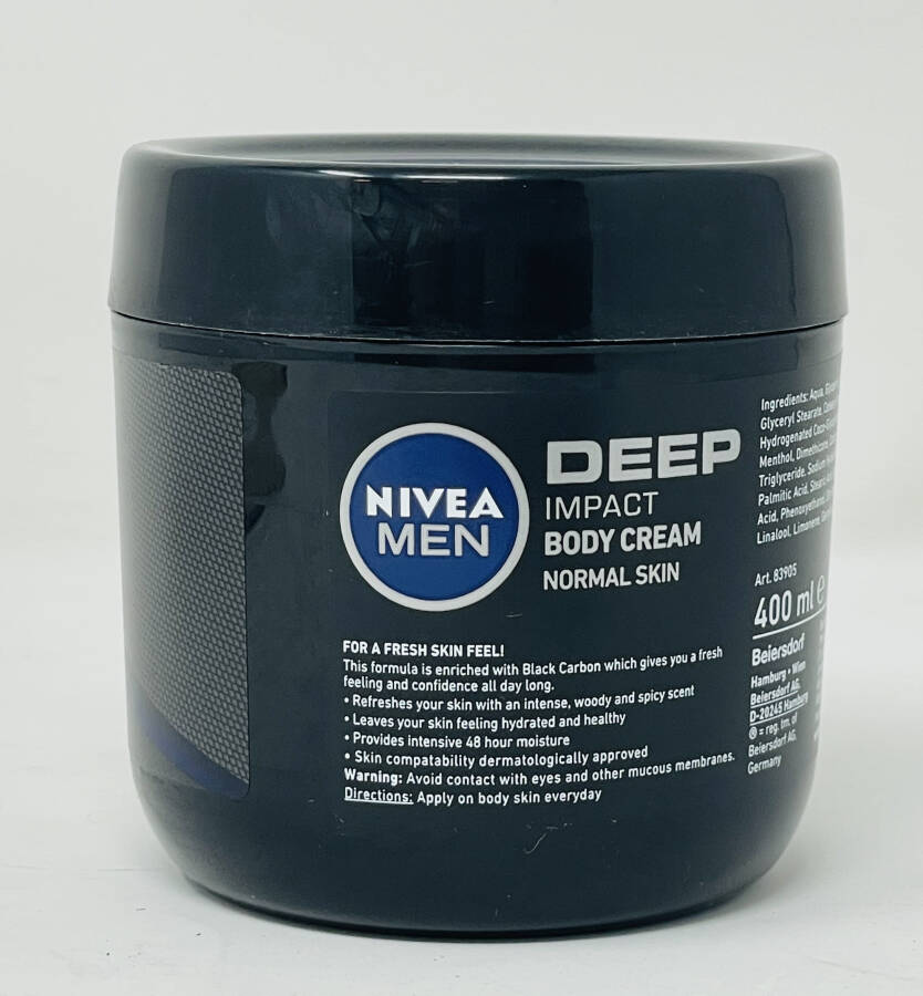 Nivea Men Deep Impact Body Cream for Normal Skin - 13.5 Fl Oz / 400 mL - 2