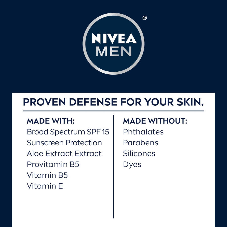 NIVEA MEN Maximum Hydration Face Lotion with Broad Spectrum SPF 15 Sunscreen, 2.5 Fl Oz Tube - 8