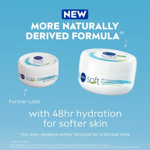 NIVEA Soft Refreshingly Soft Moisturizing Cream for Face, Body and Hands, 6.8 oz Jar - 7