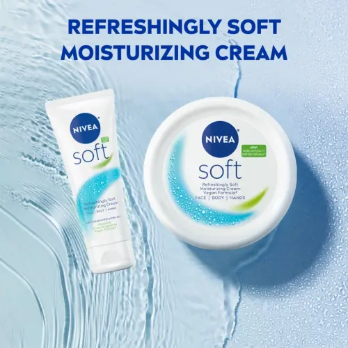 NIVEA Soft Refreshingly Soft Moisturizing Cream for Face, Body and Hands, 6.8 oz Jar - 13