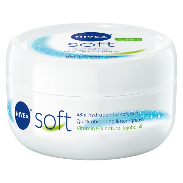 NIVEA Soft Refreshingly Soft Moisturizing Cream for Face, Body and Hands, 6.8 oz Jar - 12