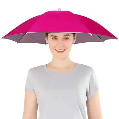 NLDGDZJ Umbrella Hat for Adults Women Men-Hands-Free Elastic Headband Sun Shade head umbrella hat for Fishing/Camping/Farming/Gardening/Photography/Sports Events/Costume Fun - MODAZONE