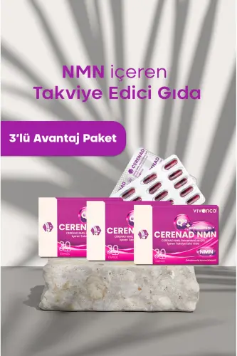 NMN 3'Lü, Lipozomal NMN, CoQ10, Resveratrol, Çinko ve C vitamini içeren takviye edici gıda - 4