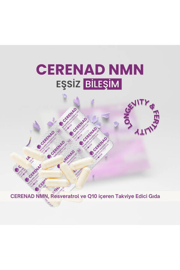 NMN 3'Lü, Lipozomal NMN, CoQ10, Resveratrol, Çinko ve C vitamini içeren takviye edici gıda - 3