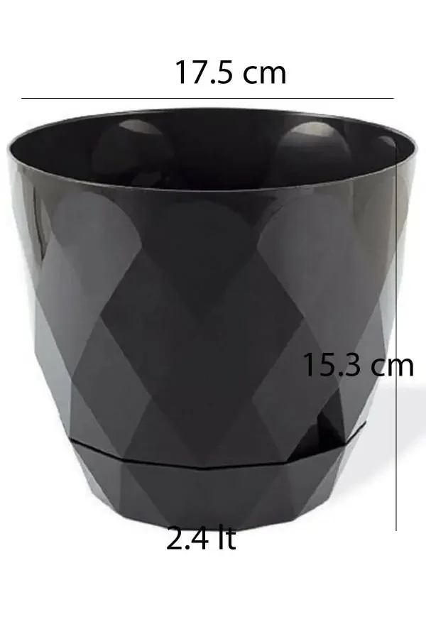 No 3 Large Size 4 Pieces Baklava Patterned Plate Plastic Pot Yakamoz 2.4 Lt - 2