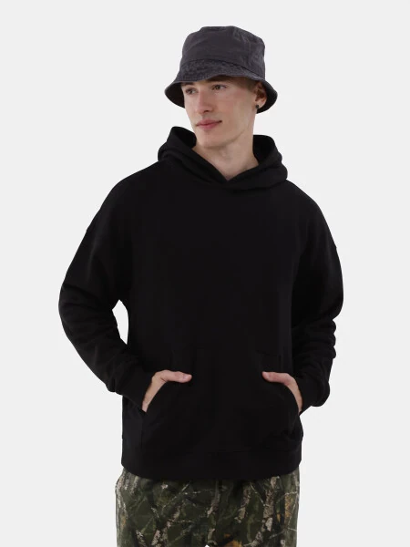 No Boundaries All Gender Oversized Fleece Hoodie with Long Sleeves, Men's Sizes XS-5XL - 5