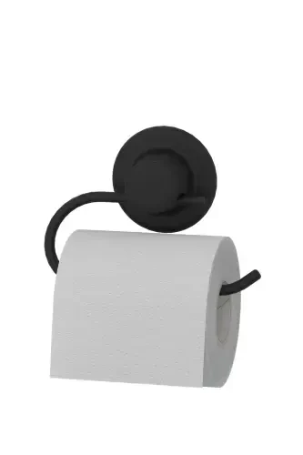 No Drilling Screw Hole! Vacuum Toilet Paper Holder, Toilet Paper Dispenser Matte Black Dm239 - TEKNOTEL (1)