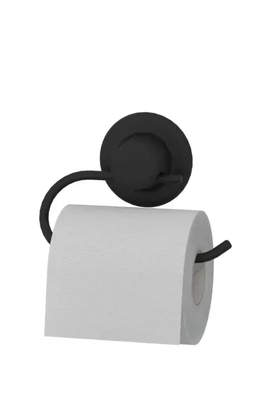 No Drilling Screw Hole! Vacuum Toilet Paper Holder, Toilet Paper Dispenser Matte Black Dm239 - 2
