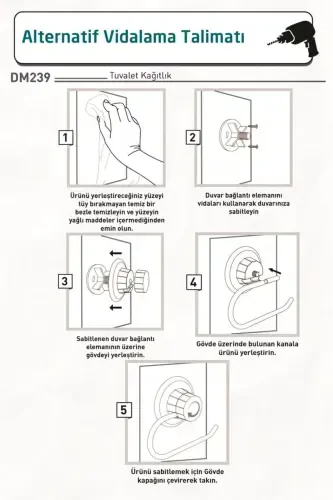 No Drilling Screw Hole! Vacuum Toilet Paper Holder, Toilet Paper Dispenser Matte Black Dm239 - 5