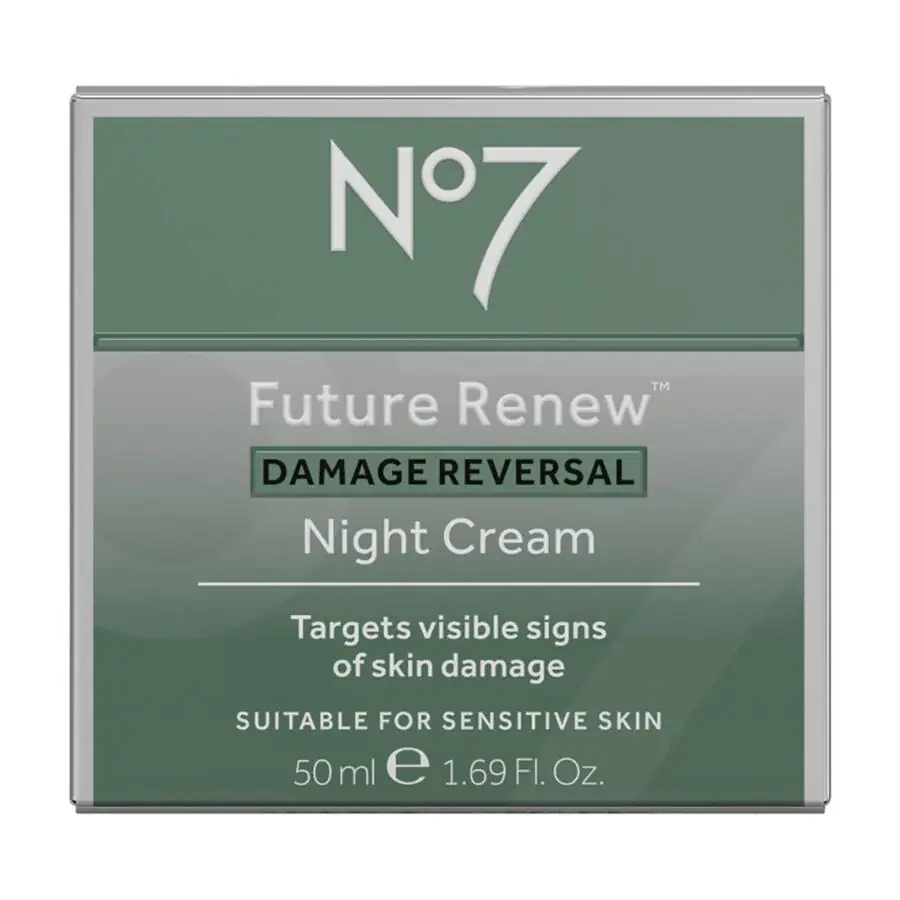 No7 Future Renew Damage Reversal Night Cream Face Moisturizer with Pepticology™ Peptides, All Skin Types, 1.69 oz - 1