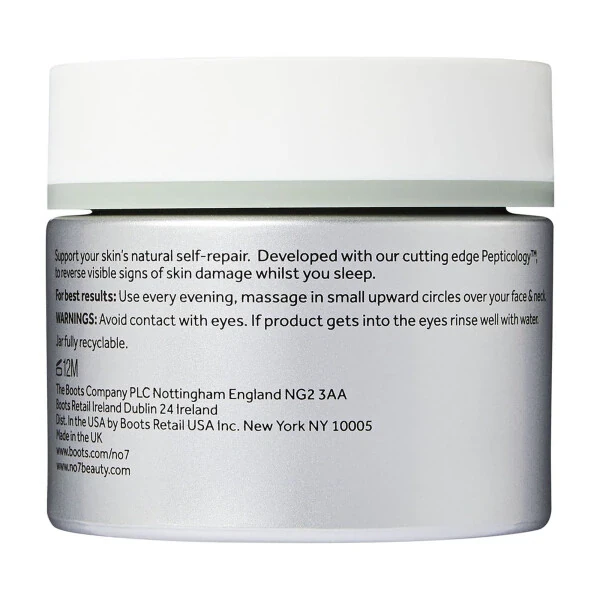 No7 Future Renew Damage Reversal Night Cream Face Moisturizer with Pepticology™ Peptides, All Skin Types, 1.69 oz - 5