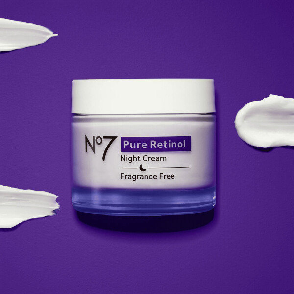 No7 Pure Retinol Night Repair Cream with Collagen Peptides and Bisabolol, All Skin Types, 1.69 oz - 10