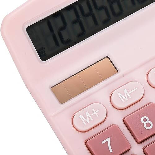 Noamus 4 Pack Handheld Desktop Calculators, Solar Battery Dual Power Basic Calculator 12 Digit Large Display, Standard Functional Desk Calculator Big Sensitive Button for Office Home School Pink Blue - 5