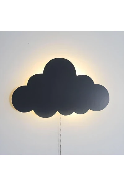 Ночник облако Детская комната Комната для новорожденных Декоративное освещение 40x20 см - WINDLY AHŞAP ATÖLYESI